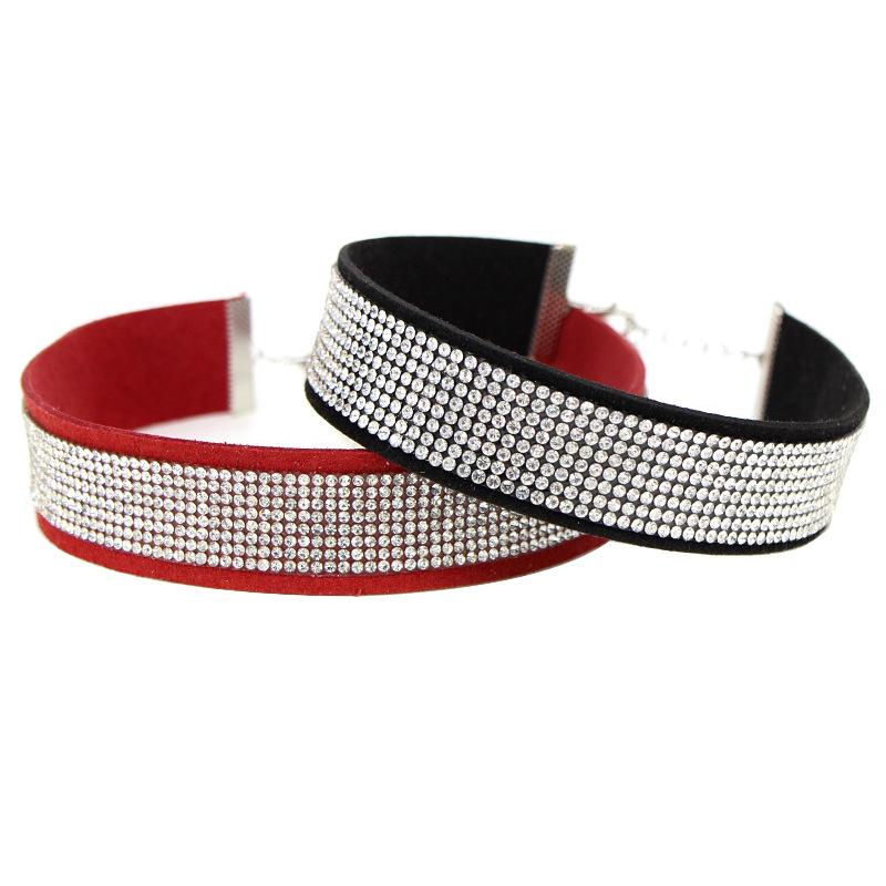 Chokers Women Laether Crystal Rhinestone Choker Necklace Wedding Accessories Female Neck With Clavicle Short
Chokers Women Laether Crystal Rhinestone Choker Necklace Wedding Accessories Female Neck With Clavicle Short