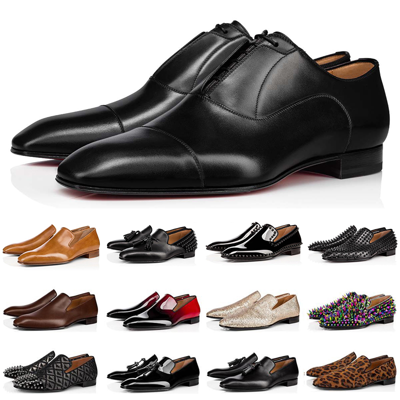 Brand Red Bottom Loafers Luxury Party Wedding Shoes Designer BLACK PATENT LEATHER Suede with tassels Spikes Studded dress Rivet shoes Des Chaussures, Color#40
Brand Red Bottom Loafers Luxury Party Wedding Shoes Designer BLACK PATENT LEATHER Suede with tassels Spikes Studded dress Rivet shoes Des Chaussures, Color#40