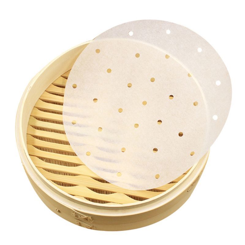 100 Stacks/Bag 100 Stacks/Bag 7.5/9 Centimeter Air Friteuse Stoomboot Liners Premium perforated wood pulp Papers Non-stick stupid Mand Mat