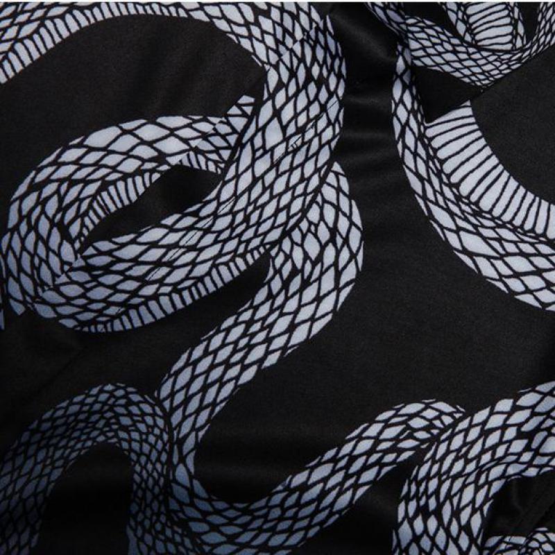Minglu Men Shirt Luxury Unique Powerful Snake Design Mens Shirts Fashion Allover Printed Long Sleeve Man Plus Size 4xl Men's Casual