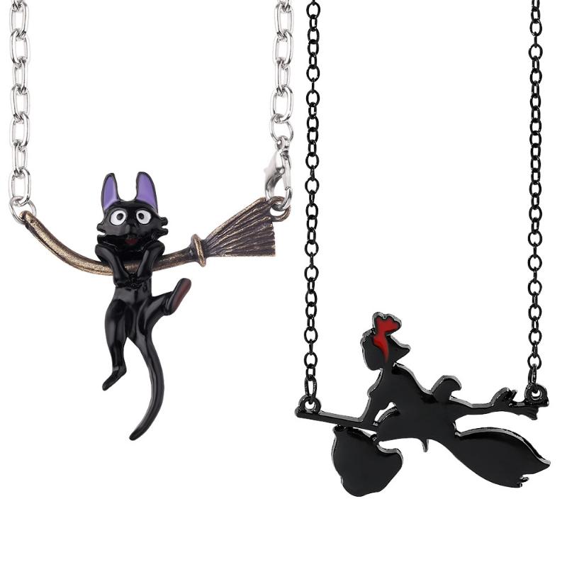 Pendant Necklaces 2021 Personality Little Witch Enamel Jewelry Miyazaki Hayao Kiki's Delivery Service Black Cat Broom Pendants Necklace, Silver
Pendant Necklaces 2021 Personality Little Witch Enamel Jewelry Miyazaki Hayao Kiki's Delivery Service Black Cat Broom Pendants Necklace, Silver