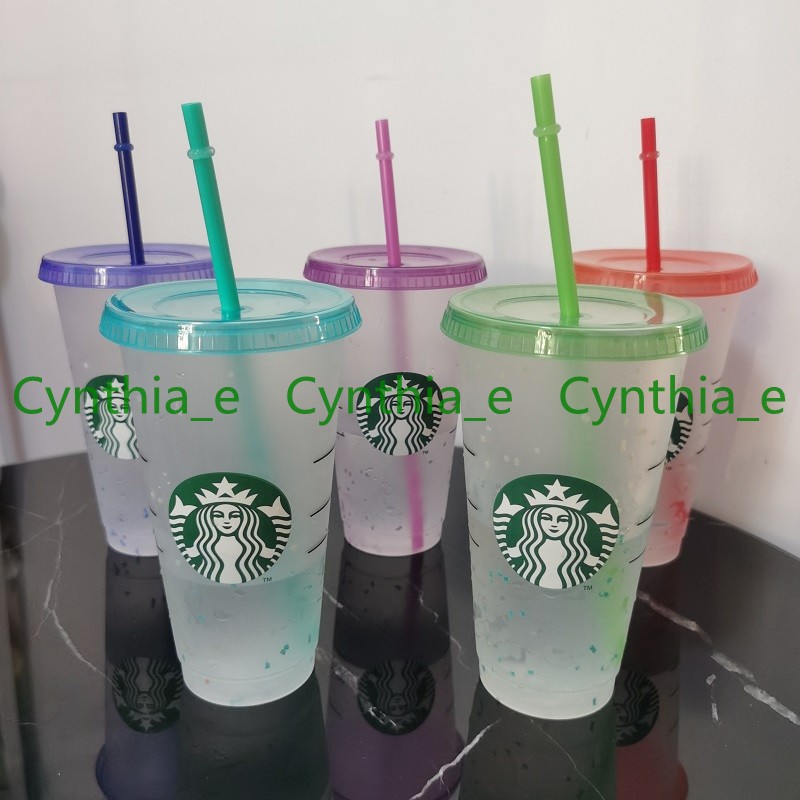 Starbucks Color Changing Tumbler Reusable 24oz/710ml Custom Coffee Bottom Pillar Shape Holiday Travel Mugs Magic With Cylinder Lid Straw Stopper 5PCS
Starbucks Color Changing Tumbler Reusable 24oz/710ml Custom Coffee Bottom Pillar Shape Holiday Travel Mugs Magic With Cylinder Lid Straw Stopper 5PCS