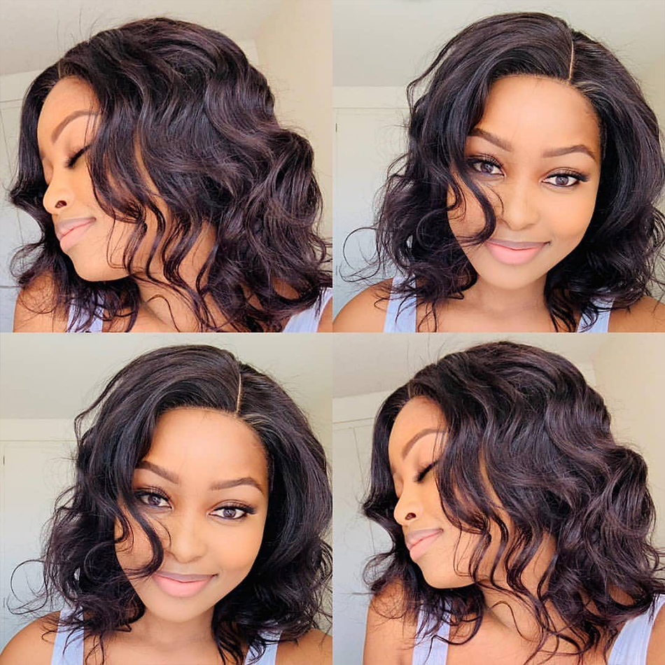 150 Density Lace Wig 30 Inch Frontal HD Transparent Body Wave Laces Front Human 13x4 Brazilian Hair Wigs loose Wavy short bob diva1