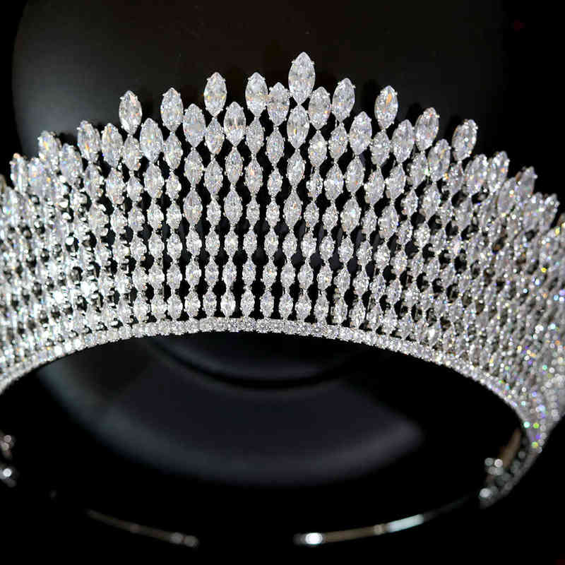 Shiny Princess Crown ASNORA Retro European Bridal Headdress Crystal Queen Crown Selection Hair Band Bridal Hair Accessories 211214