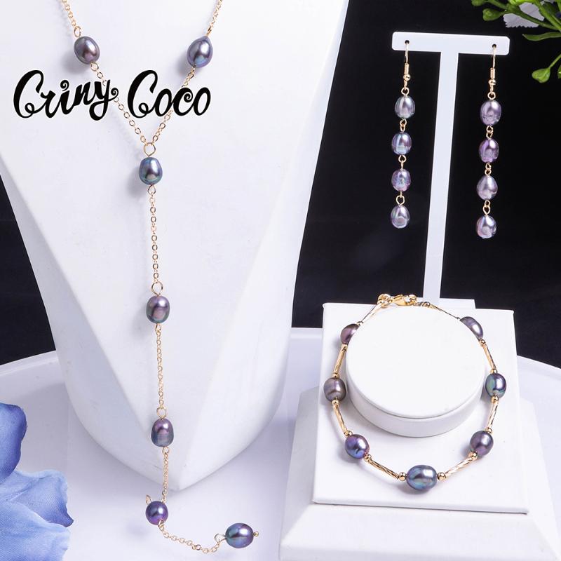 Earrings & Necklace Hawaiian Polynesian Jewelry Set Women Natural Baroque Jewellery Freshwater Pearl Long Drop Necklaces For 2021, Silver
Earrings & Necklace Hawaiian Polynesian Jewelry Set Women Natural Baroque Jewellery Freshwater Pearl Long Drop Necklaces For 2021, Silver