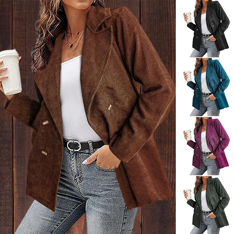 Women's Jackets Ly Corduroy Jacket Solid Color Loose Lapel Coat Fashion Long Sleeve Outwear For Autumn Winter, Red
Women's Jackets Ly Corduroy Jacket Solid Color Loose Lapel Coat Fashion Long Sleeve Outwear For Autumn Winter, Red