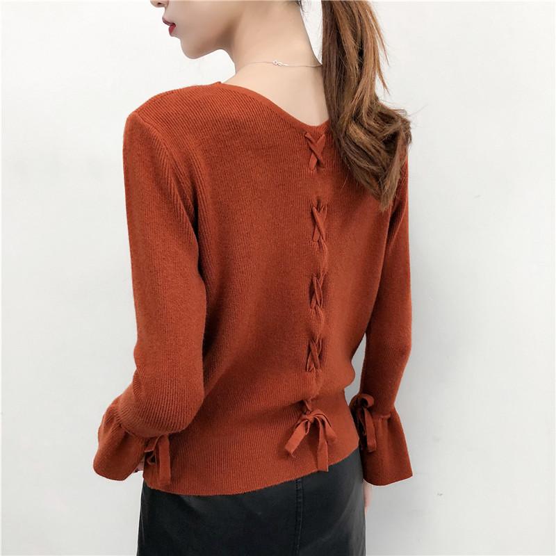 Women's Sweaters 2022 Knitting Pullover Fashion Lace Up Autumn Winter Sweater Women Tops Casual Jumper Pull Femme High Quality Clothing PZ11, White;black
Women's Sweaters 2022 Knitting Pullover Fashion Lace Up Autumn Winter Sweater Women Tops Casual Jumper Pull Femme High Quality Clothing PZ11, White;black
