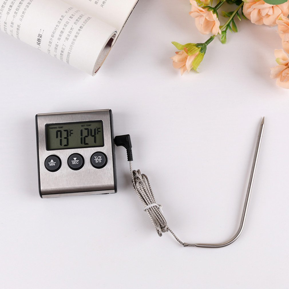 Outad Digital Oven Thermometer Cooking Food Cooking Meat Bbq Sample Thermometer with Timer Wate Milk Temperature Cooking Tool