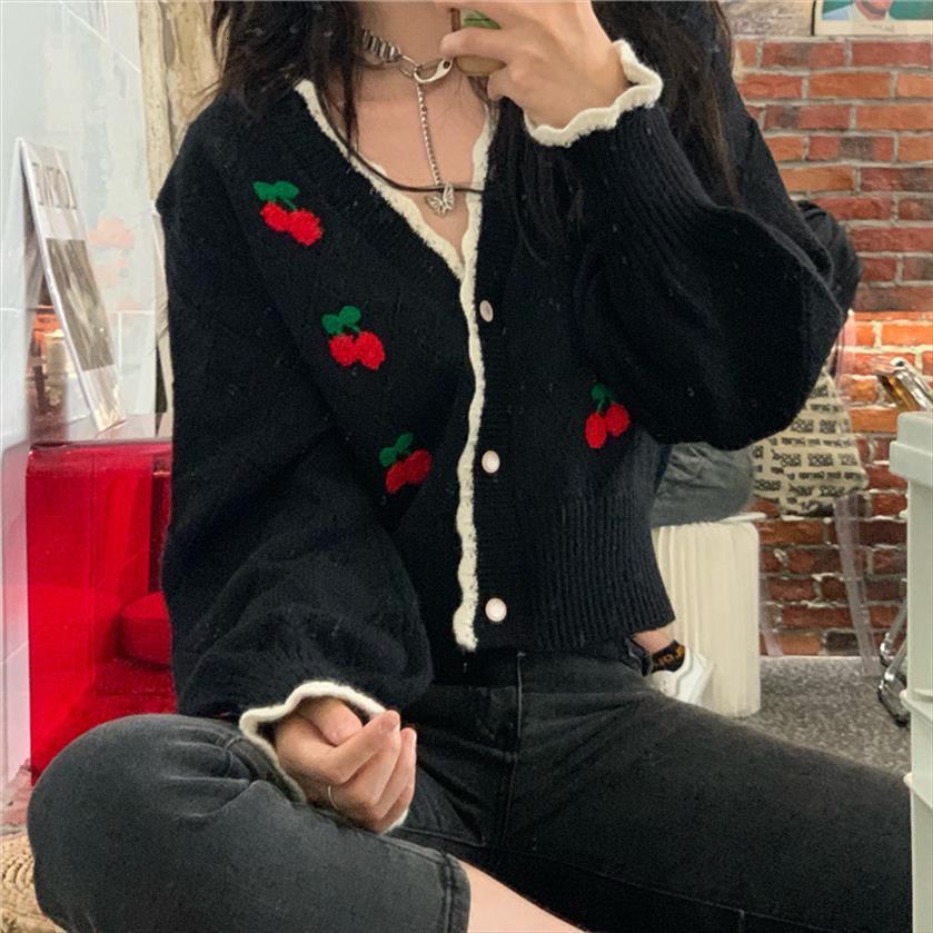cardigan for women sweet embroidery womens sweater loose oversize knitted female outerwear korean ladies autumn, White;black
cardigan for women sweet embroidery womens sweater loose oversize knitted female outerwear korean ladies autumn, White;black
