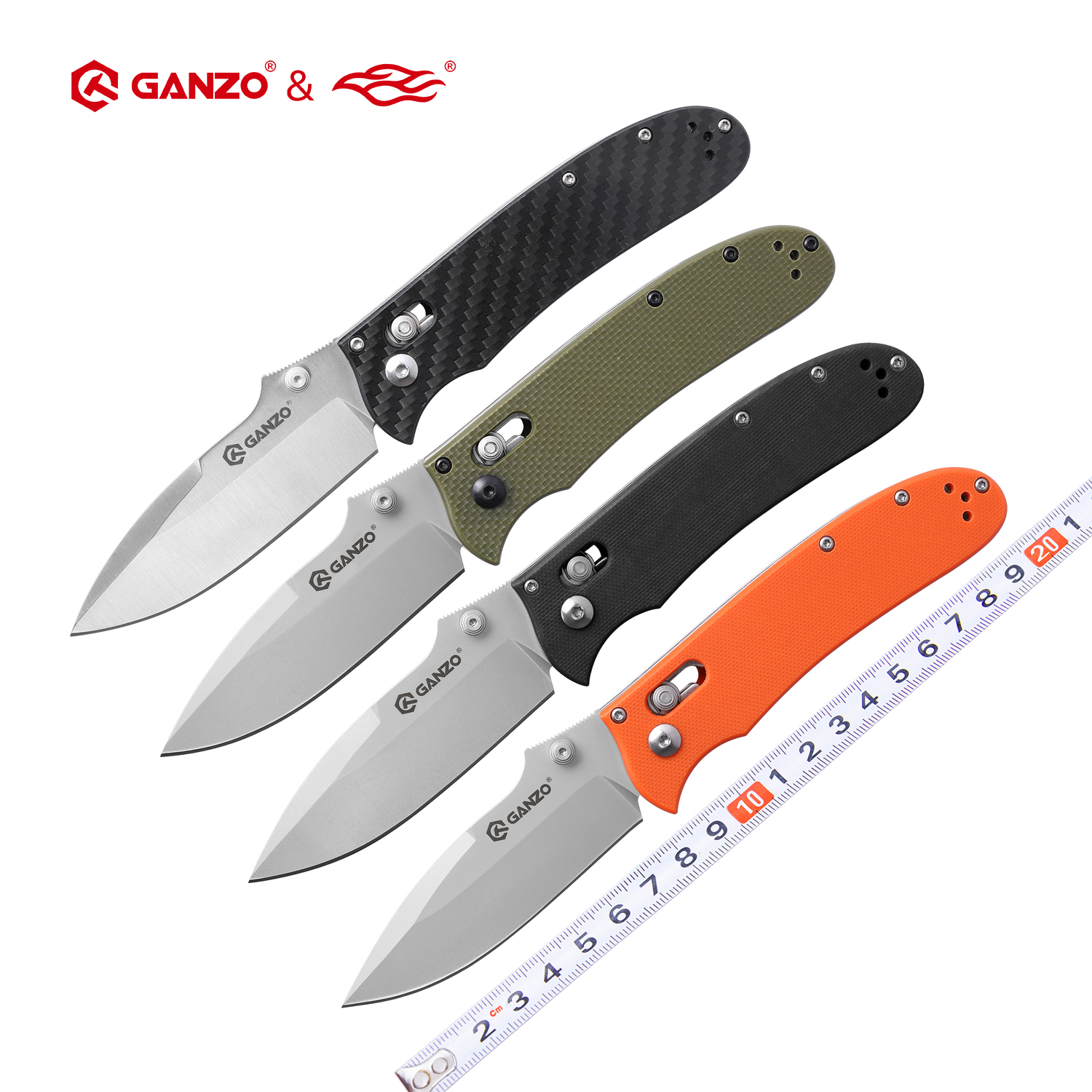 

Firebird Ganzo G704 58-60HRC 440C blade G10 handle 6 colors folding knife tactical tool outdoor camping EDC tool Hunting Pocket Knife