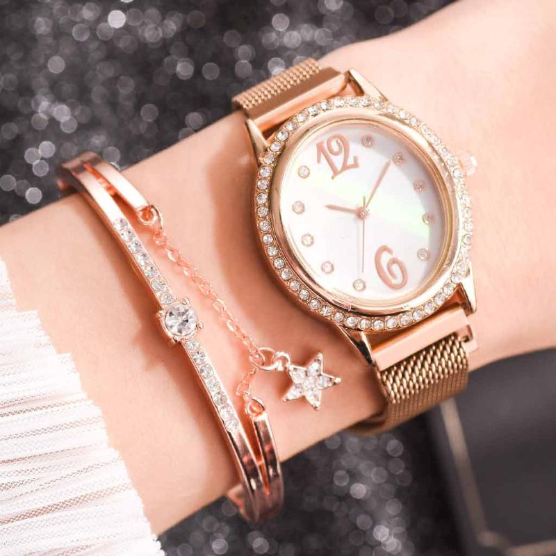 Wristwatches Top Brand High Quality Women Watches Fashion Simple Dial Inlaid Gift Rhinestone Stainless Steel Watch Ladies Quartz, As the photo show
Wristwatches Top Brand High Quality Women Watches Fashion Simple Dial Inlaid Gift Rhinestone Stainless Steel Watch Ladies Quartz, As the photo show