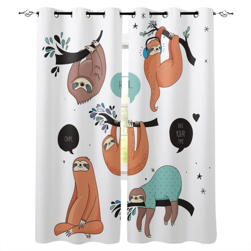 Sloth Animal Cartoon Branch Blackout Curtains Home Decor Living Room Window Children's Bedroom Curtain & Drapes
Sloth Animal Cartoon Branch Blackout Curtains Home Decor Living Room Window Children's Bedroom Curtain & Drapes