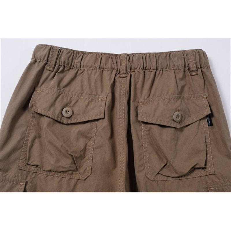 Men's Cargo Shorts Combat Plus Big Size Capris 4XL 5XL 6XL 7XL Man Long Army Green Baggy Short Male Army Green Dark Green 210518