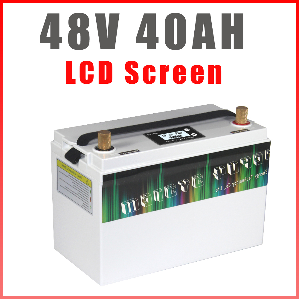 48V 40AH E bike Scooter motorcycle Lithium Battery IP68 Waterproof Box with LCD Screen 3000W BMS 5A Charger
48V 40AH E bike Scooter motorcycle Lithium Battery IP68 Waterproof Box with LCD Screen 3000W BMS 5A Charger