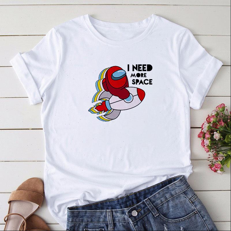 Women Tops Video Game Among Us T Shirt I Need More Space Printed Graphic Femme Rainbow Cartoon Female Streetwear, White
Women Tops Video Game Among Us T Shirt I Need More Space Printed Graphic Femme Rainbow Cartoon Female Streetwear, White