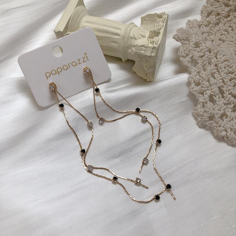 Stud Korean S925 Silver Needle Super Fairy Long Ear Thread With Diamond Tassel Earrings Personalized Fashion Thin Face Earri, Golden;silver
Stud Korean S925 Silver Needle Super Fairy Long Ear Thread With Diamond Tassel Earrings Personalized Fashion Thin Face Earri, Golden;silver