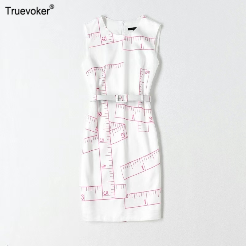 Truevoker Summer Runway Fashion Office Lady Dres Sleeveless Elgant Print Belted Satin Female Festa Vestidos 210602, White
Truevoker Summer Runway Fashion Office Lady Dres Sleeveless Elgant Print Belted Satin Female Festa Vestidos 210602, White