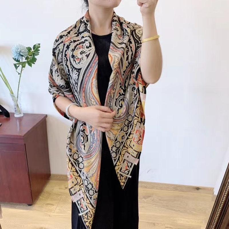 Scarves 70% Cashmere 30% Silk Thin Scarf Women Vintage Boho Bohemian Style Paisley Floral Print Shawl Stole Kerchief 135x135cm, Blue;gray
Scarves 70% Cashmere 30% Silk Thin Scarf Women Vintage Boho Bohemian Style Paisley Floral Print Shawl Stole Kerchief 135x135cm, Blue;gray