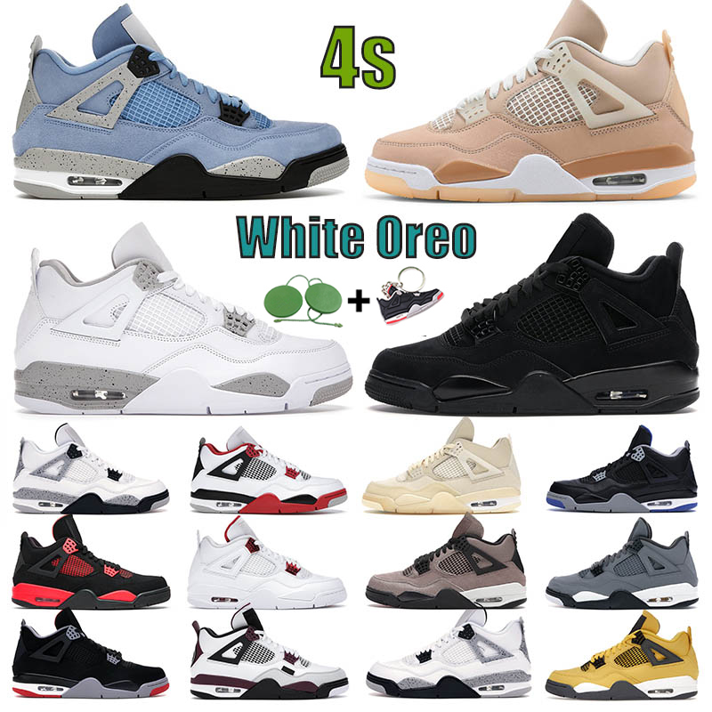 mens basketball 4s shoes Shimmer Red Thunder Military University Blue White Oreo Taupe Haze Bred Royalty Neon Toro Bravo men women trainers sports sneakers, #31