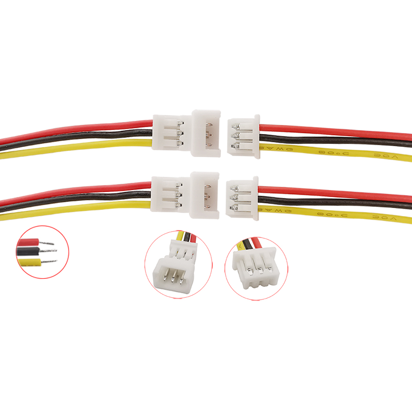 wholesale BNC Connector JST1.25mm 3Pin Micro Male Female Wire Connector 3P Pitch 1.25mm Plug Jack Connectors Wires Cables Length 15CM