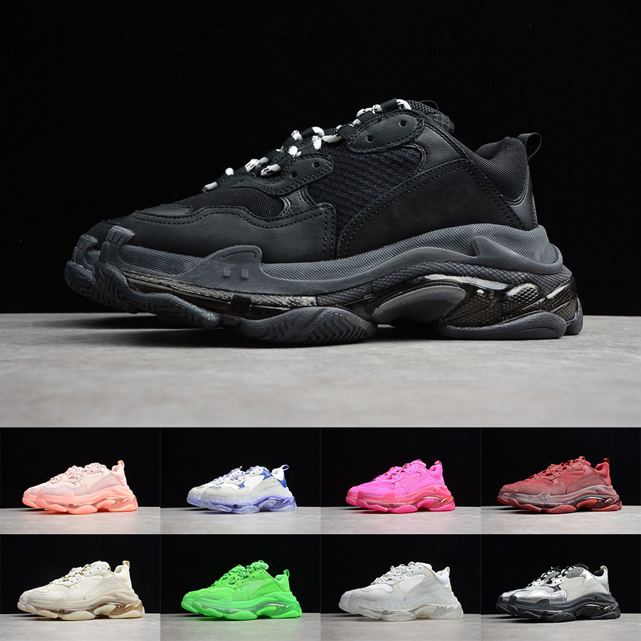 2021 Paris Triple-s Clear Sole Casual Shoes Fluo Red Neon Green Rainbow Pink Black Beige Yellow Navy Mens Women Platform Sneakers, Shown
2021 Paris Triple-s Clear Sole Casual Shoes Fluo Red Neon Green Rainbow Pink Black Beige Yellow Navy Mens Women Platform Sneakers, Shown