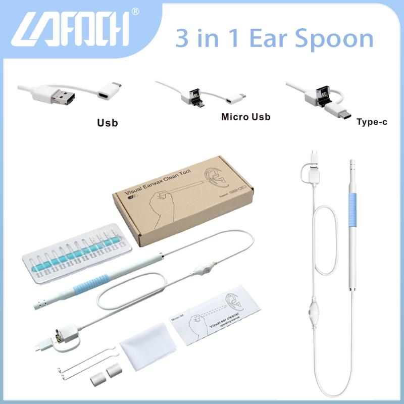 5.5mm 3 In1 Ear Endoscope Cleaning Tool Visual Earpick Otoscope Camera USB Nose Inspection For Type-c,PC,Android Phone IP Cameras
5.5mm 3 In1 Ear Endoscope Cleaning Tool Visual Earpick Otoscope Camera USB Nose Inspection For Type-c,PC,Android Phone IP Cameras