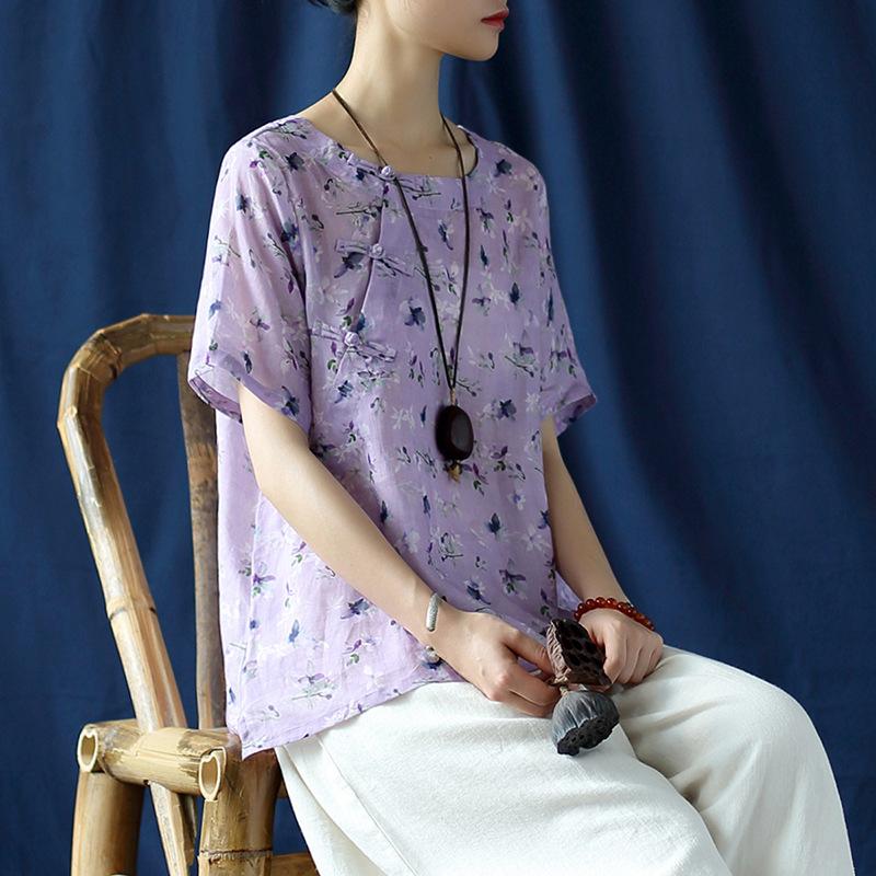 Women's Blouses & Shirts Women Retro Printed Ramie Blouse Tops Ladies Summer Thin Female Shirt 2021, Print
Women's Blouses & Shirts Women Retro Printed Ramie Blouse Tops Ladies Summer Thin Female Shirt 2021, Print