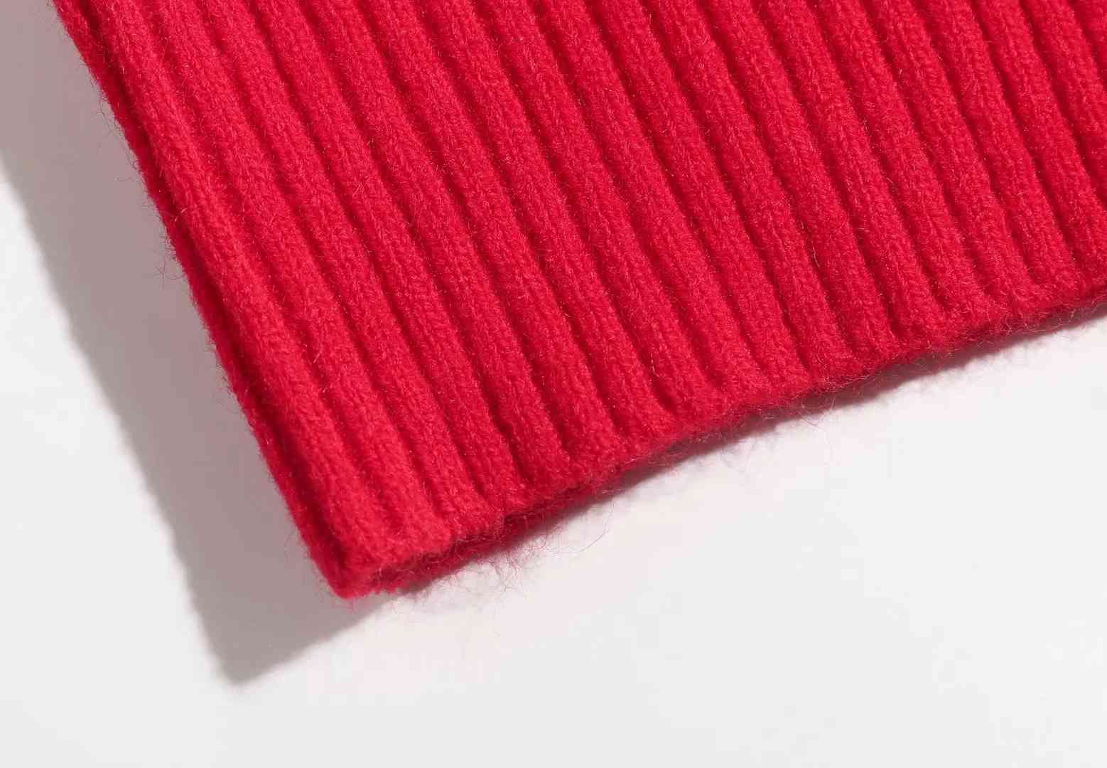 red Cardigans Sweater women Knitted Female Casual V-neck s pull femme korean winter clothes 210521