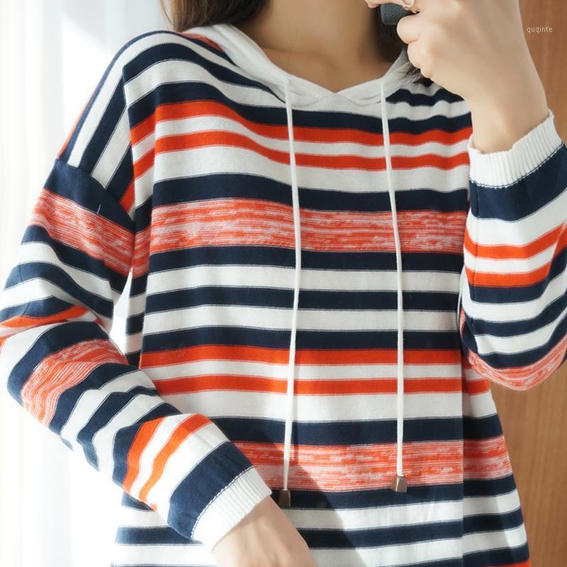 Women's Sweaters Knitted Hooded Sweater Women Pullovers Stripes Autumn Winter Female Korean Loose Tops High Quality Ladies 2021 Casual, Green
Women's Sweaters Knitted Hooded Sweater Women Pullovers Stripes Autumn Winter Female Korean Loose Tops High Quality Ladies 2021 Casual, Green