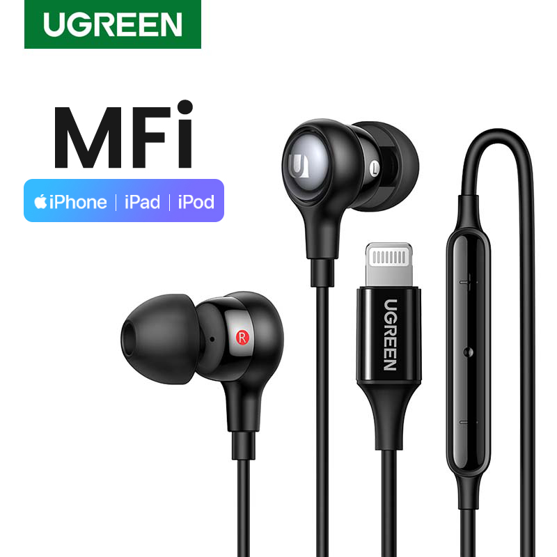 UGREEN Wired Headphones MFi Certified Lightning Earbuds with Microphone Noise Cancelling Earphones HiFi Stereo For iPhone 12 11
UGREEN Wired Headphones MFi Certified Lightning Earbuds with Microphone Noise Cancelling Earphones HiFi Stereo For iPhone 12 11