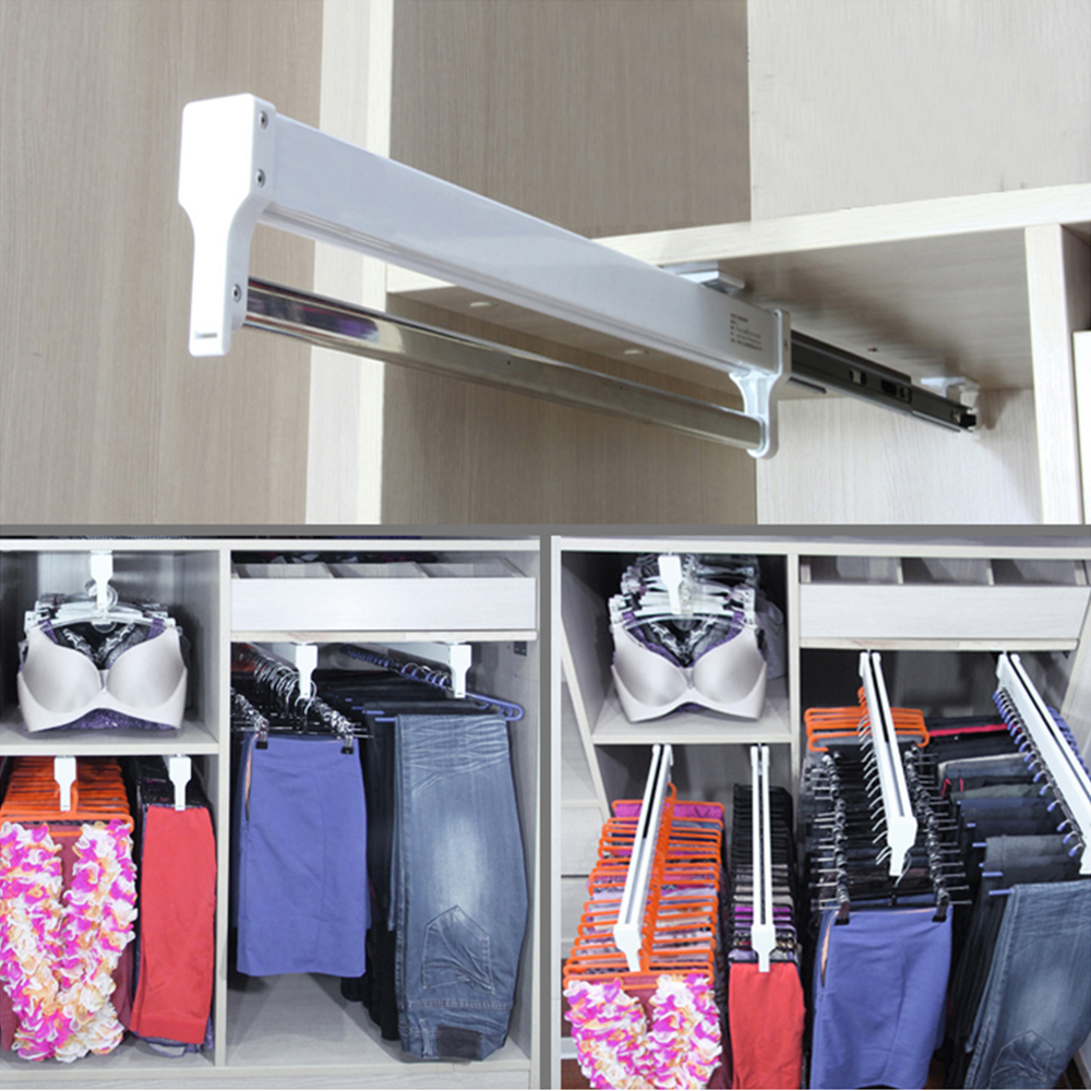Pu-Out Coset Vaet Rod Adjustabe Wardrobe Cothing Rai Top Mount Wardrobe Hanger Rack Bar Ba Bearing Side Heavy Duty
Pu-Out Coset Vaet Rod Adjustabe Wardrobe Cothing Rai Top Mount Wardrobe Hanger Rack Bar Ba Bearing Side Heavy Duty