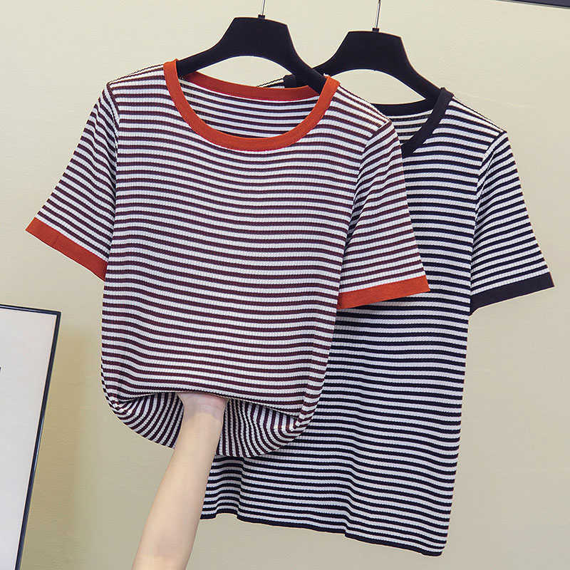 Oversized Striped Pullover Women Sweater Knitted Sweaters O-Neck Tops Korean Pull Femme Jumper Female Black plus size 210604
Oversized Striped Pullover Women Sweater Knitted Sweaters O-Neck Tops Korean Pull Femme Jumper Female Black plus size 210604
