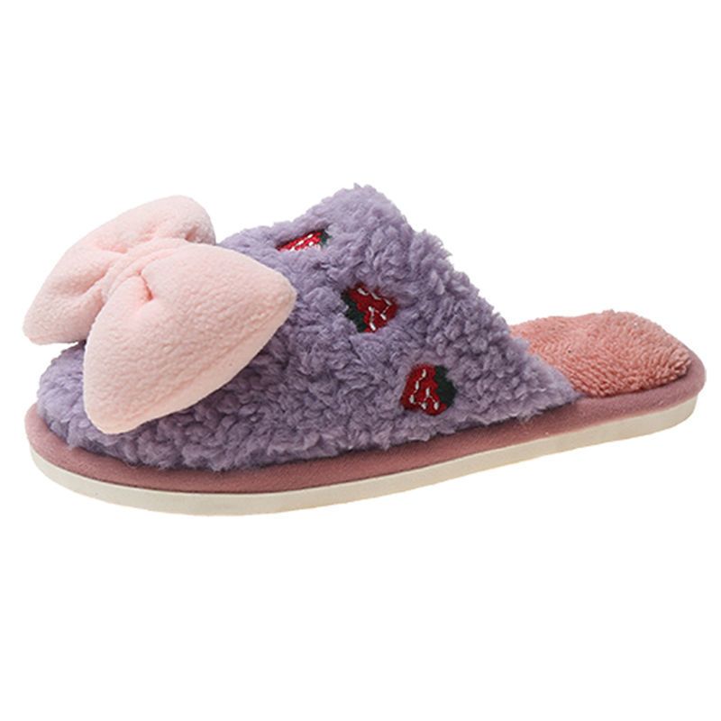 Winter fashion lovely thick bottom cartoon linen slippers for home comfortable soft massage couple cotton shoes 36-41 Factory direct sale