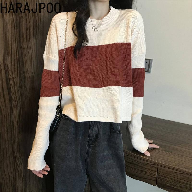 Women's Sweaters Female Harajpoo Sweater 2021 Autumn Winter Striped Printing Long Sleeve Loose Versatile O Neck Knitted Vintage Ins Lazy Oaf, White;black
Women's Sweaters Female Harajpoo Sweater 2021 Autumn Winter Striped Printing Long Sleeve Loose Versatile O Neck Knitted Vintage Ins Lazy Oaf, White;black
