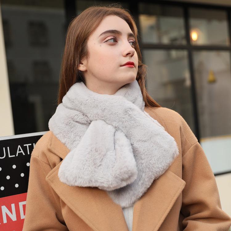Scarves L Size Women Winter Wraps 99cm Warm Monochrome Wool Scarf Fashion Joker Faux Fur Plaid, Blue;gray
Scarves L Size Women Winter Wraps 99cm Warm Monochrome Wool Scarf Fashion Joker Faux Fur Plaid, Blue;gray