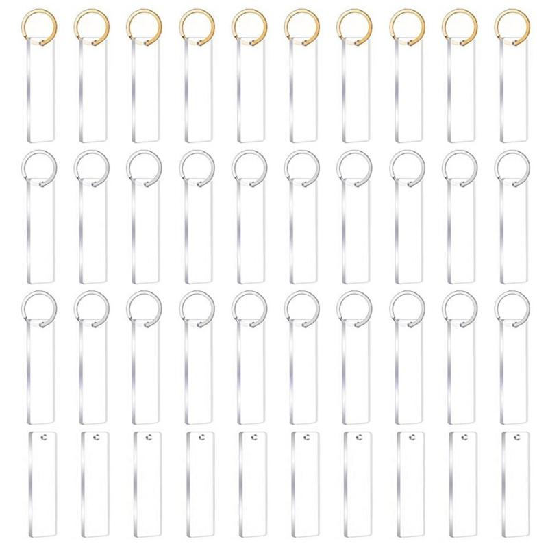 Keychains 40Pieces Blanks Song Key Chain Acrylic Blank Transparent Rectangle Discs With 30Pieces Metal Wholesales
Keychains 40Pieces Blanks Song Key Chain Acrylic Blank Transparent Rectangle Discs With 30Pieces Metal Wholesales