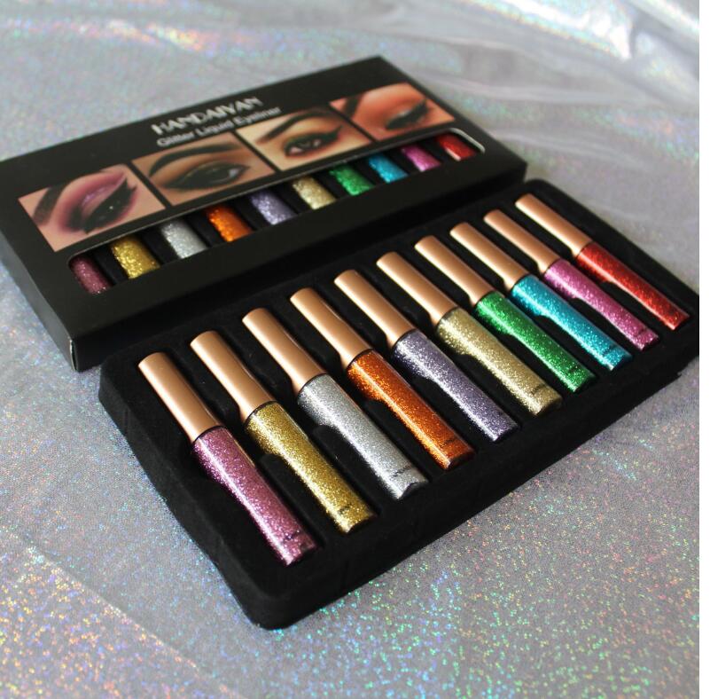 Makeup Colorful colors Metallic Eyeliner flash Liquid Eye Liner WaterProof 10 colors EyeLiner Liquid
Makeup Colorful colors Metallic Eyeliner flash Liquid Eye Liner WaterProof 10 colors EyeLiner Liquid