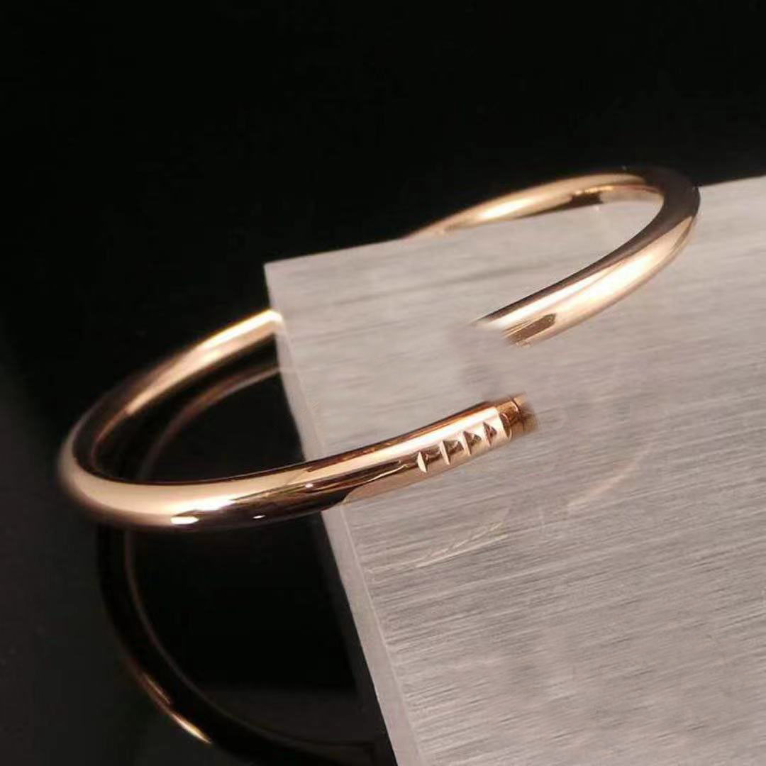 Luxury Fashion Nail Bangle Head and Tail Diamond Rose Gold Charm Couple Love Jewelry Comes with Gift Box Packaging, Black
Luxury Fashion Nail Bangle Head and Tail Diamond Rose Gold Charm Couple Love Jewelry Comes with Gift Box Packaging, Black