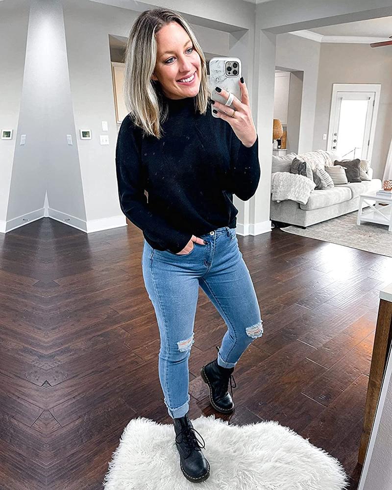 Women's Sweaters Women Winter Ribbed Sweater, Adults Casual Solid Color Long Sleeve Round Neck Knitwear, White;black
Women's Sweaters Women Winter Ribbed Sweater, Adults Casual Solid Color Long Sleeve Round Neck Knitwear, White;black