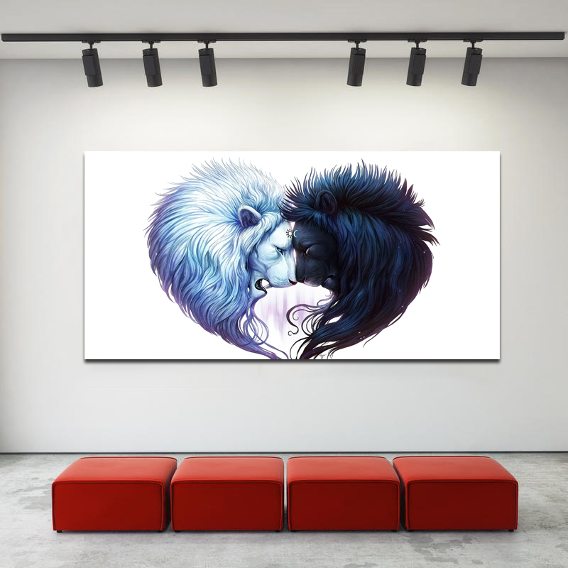 Big Size Canvas Art Animal Painting Two Lion Pictures For Living Room Canvas Painting Cuadros Decoration No Frame
Big Size Canvas Art Animal Painting Two Lion Pictures For Living Room Canvas Painting Cuadros Decoration No Frame