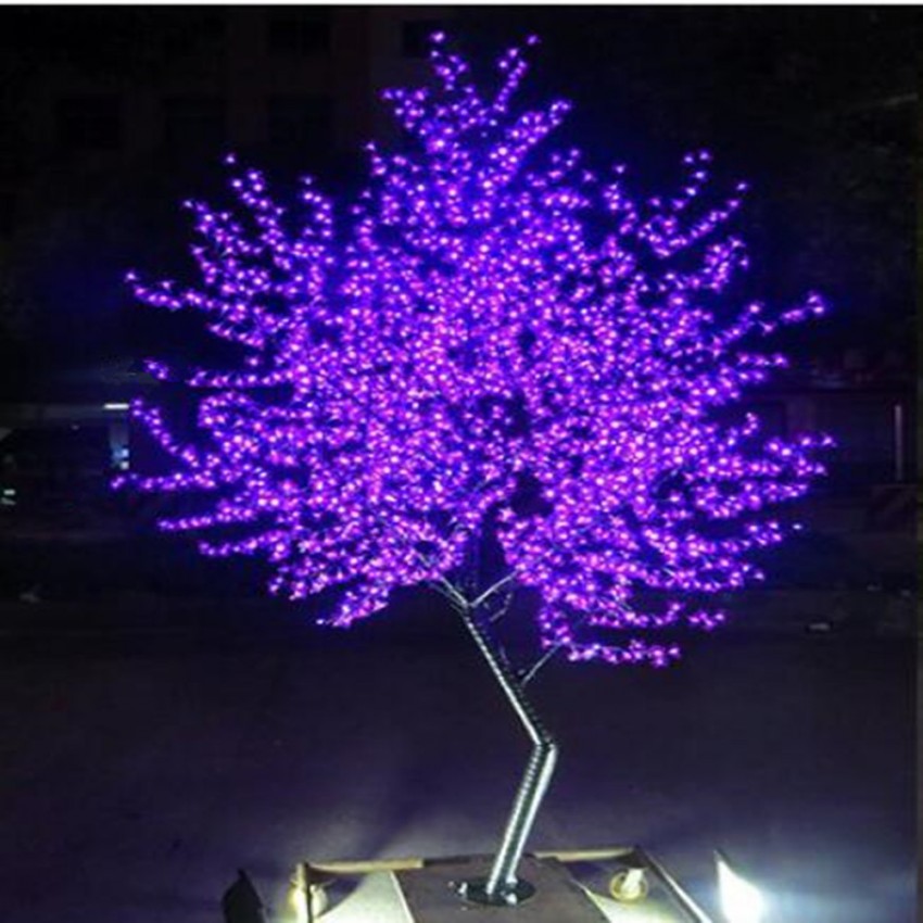 LED Cherry Blossom Tree Light 864pcs LED Bulbs 18m Height 110220VAC Seven Colors for Option Rainproof Outdoor Usage Drop