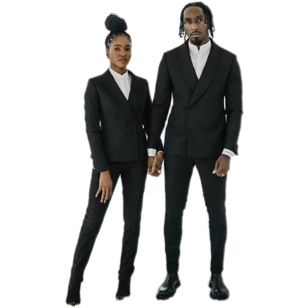 traje de novio para boda 2022 Black Groom Tuxedos Men Suit One Button Morning Suits 2 Pieces (Jacket+Pants)Black Men Party Wear