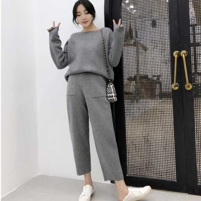 ZAWFL Women Cashmere Sweater Two Piece knitted Sets Slim Tracksuit Spring Autumn Fashion Sweatshirts Sporting Suit Female 210525, Picture color
ZAWFL Women Cashmere Sweater Two Piece knitted Sets Slim Tracksuit Spring Autumn Fashion Sweatshirts Sporting Suit Female 210525, Picture color
