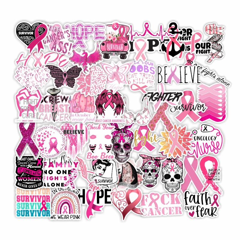Pack of 50Pcs Wholesale Fight With Cancer Hopeful Stickers Waterproof Sticker For Luggage Laptop Skateboard Notebook Water Bottle Car decals Kids Gifts Toys, Multi-color
Pack of 50Pcs Wholesale Fight With Cancer Hopeful Stickers Waterproof Sticker For Luggage Laptop Skateboard Notebook Water Bottle Car decals Kids Gifts Toys, Multi-color