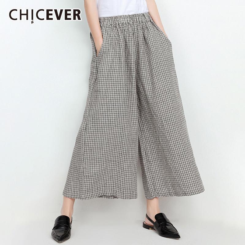 Women's Pants & Capris CHICEVER Korean Plaid Hit Color Trouser Women Midi Waist Oversize Loose Wide Leg Female 2021 Spring Fashion Clothes, Black;white
Women's Pants & Capris CHICEVER Korean Plaid Hit Color Trouser Women Midi Waist Oversize Loose Wide Leg Female 2021 Spring Fashion Clothes, Black;white