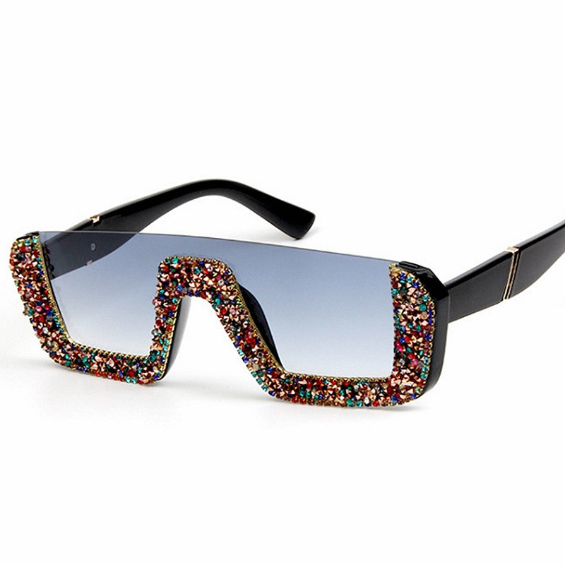 Fashion Diamond Sequin Sunglasses Rhinestone Square Eyeglasses Big Frame Eyewear For Women Outdoor Driving Holiday
Fashion Diamond Sequin Sunglasses Rhinestone Square Eyeglasses Big Frame Eyewear For Women Outdoor Driving Holiday