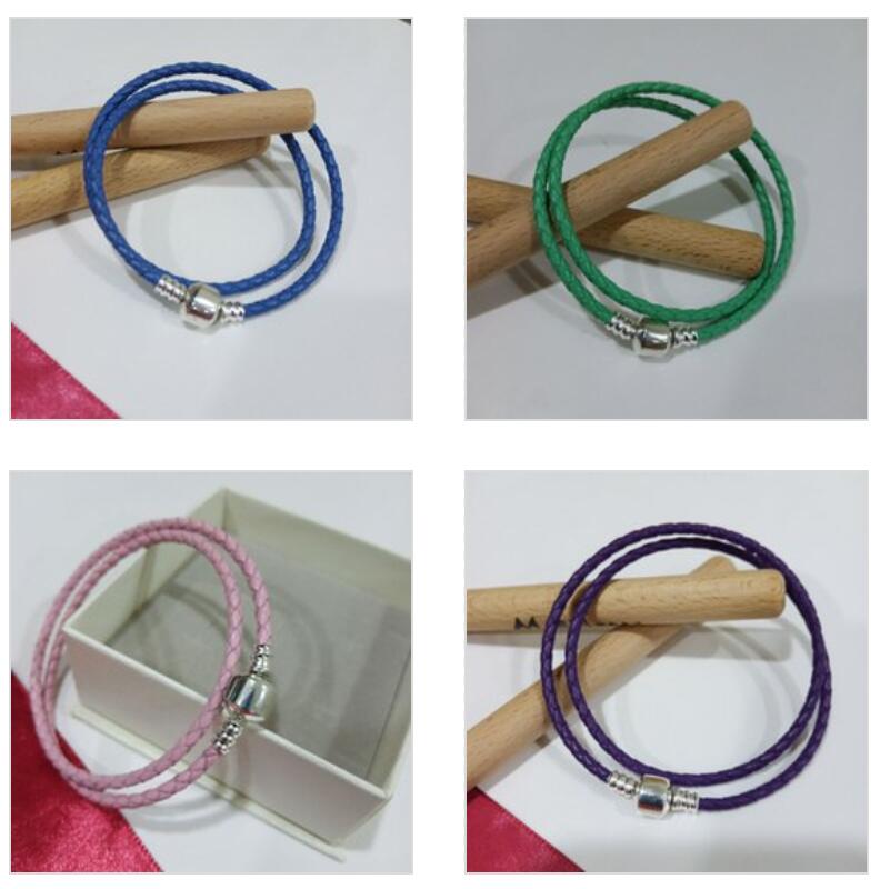 Fashion Womens Bracelets 925 Sterling Silver Bule Double Layer Real Leather Fit Pandora Charms Beads Jewelry Men Mens Bangle Bracelet
Fashion Womens Bracelets 925 Sterling Silver Bule Double Layer Real Leather Fit Pandora Charms Beads Jewelry Men Mens Bangle Bracelet