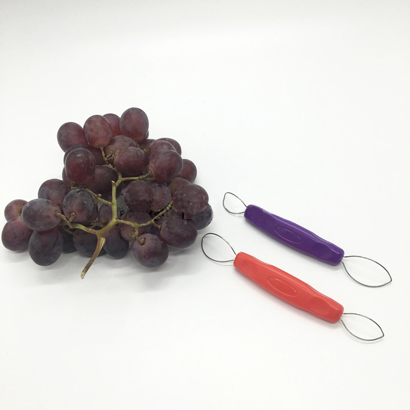 Cherry Cutter Portable Vegetable Fruit Tools Kitchen Gadgets Multifunctional 1Pcs Grape Skin Peeler Remover Grape Slicer