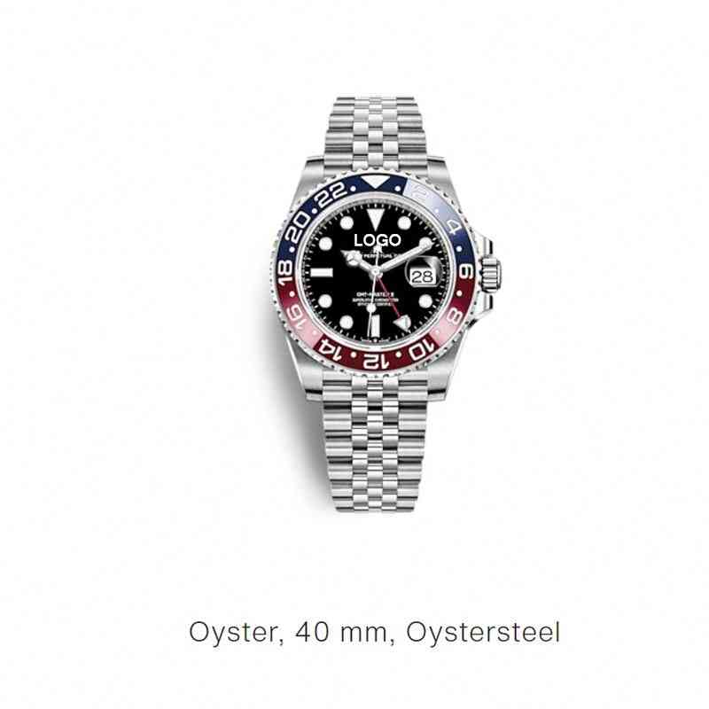 AAA 40mm Automatic Mechanical Mens 3A Watch Luxury Brand GMT Sapphire Crystal Ceramic Luminous Waterproof Rol exables Wristwatch
AAA 40mm Automatic Mechanical Mens 3A Watch Luxury Brand GMT Sapphire Crystal Ceramic Luminous Waterproof Rol exables Wristwatch