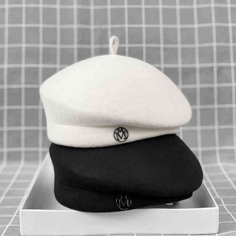 Autumn and Winter Style Celebrity Elegant Shaping Beret Female Wool Tweed Versatile Bud Painter Hat College
